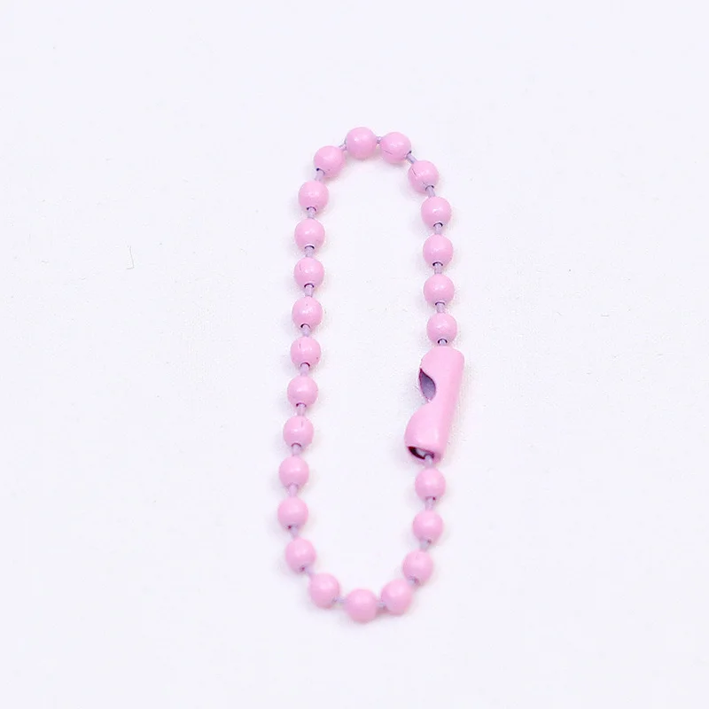 Kurzer 10 cm großer Kugelperlen-Kettenverbinder für Schlüsselanhänger, Schmuckherstellung, Halskette, hängende Armbänder, Puppen, Anhänger, Taschen, Anhänger, Zubehör – Detail 8