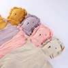 Baby Cotton Muslin Comforter Blanket Soft Newborn Sleeping Dolls Cute Lion Kids Sleep Toy Soothe Appease Towel Bibs Saliva Towel 1