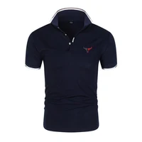 2025 hommes nouveau Sport taureau modèle Six couleurs polos col montant respirant Sport T-shirt été mode à manches courtes 3