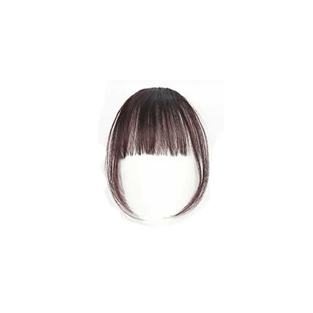 

Synthetic Air Bangs Clip In Hair Extension Hair Air Bang Hairpieces Neat Front False Fringe Thin Fake Hair Bangs For Women Girls