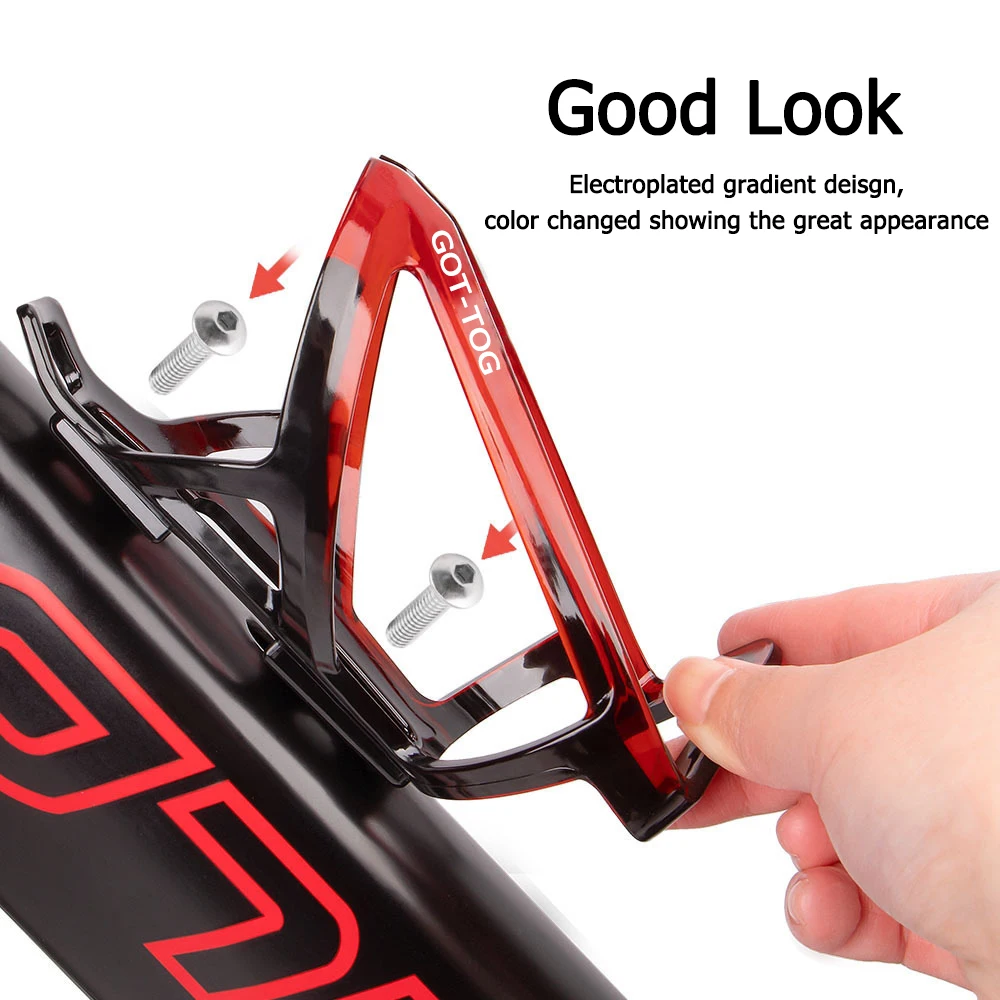 Bicycle Water Bottle Holder Cycling Bottle Cages Mountain Road Bike Flask Holder Rack Colorful Gradient MTB Bike Accessories,bicycle water bottle cage,bicycle bottle holder,water bottle holder