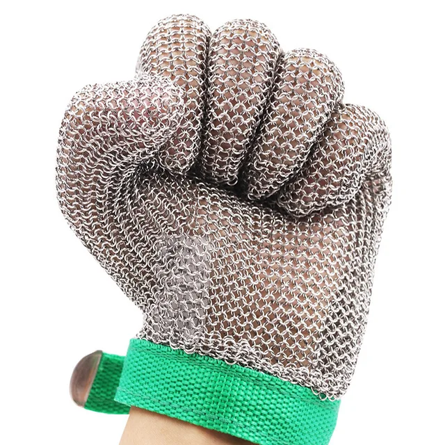 Stainless Steel Ring Mesh Gloves Anti Cut Knife Resistant Chain Mail Hand Protection Kitchen Butcher Glove 3