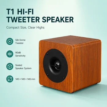 Altoparlante Super Tweeter T1 Altoparlanti driver a cupola in seta da 4 pollici Armadio sigillato con risposta 25KHz per il miglioramento audio del sistema audio HiFi