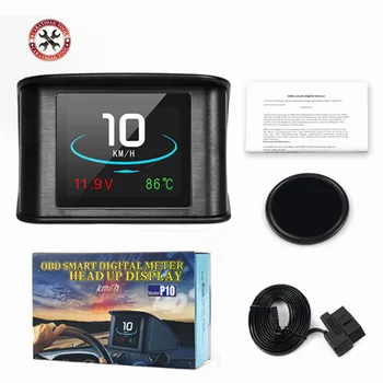 Head Up Display P10 Viaggio Computer di bordo Car Chilometraggio digitale OBD2 Display del computer di guida Tachimetro Indicatore di temperatura