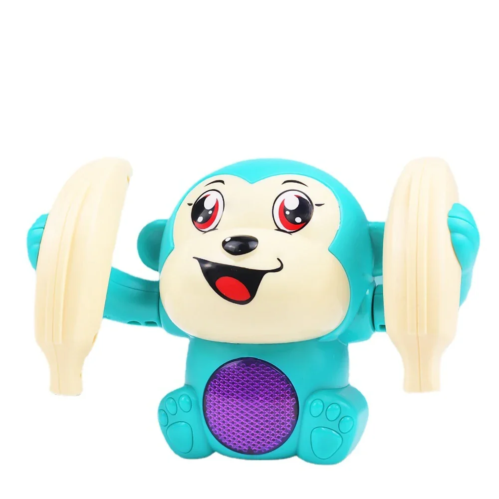 Voice-activated Tumble Monkey with Music Light Cute RC Toy Electronic Pet Crawling Toys Birthday Gift for Kids 5