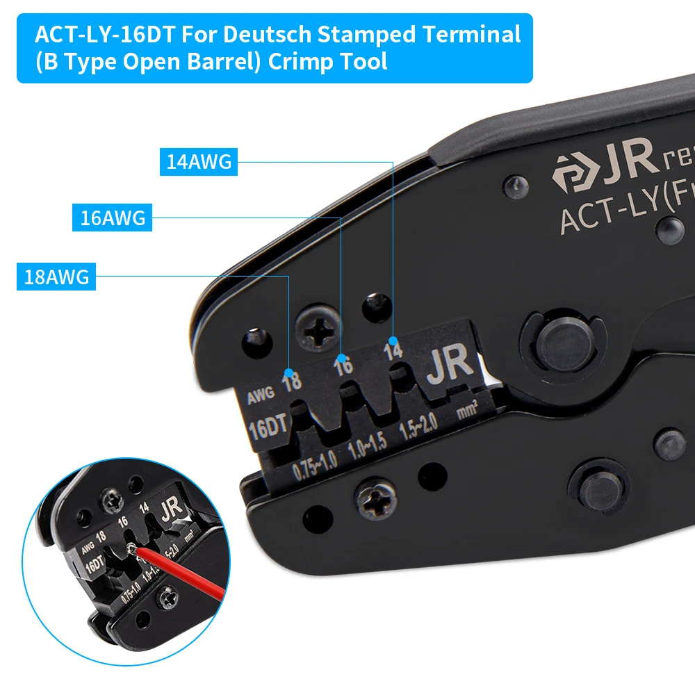 JRready Crimping Tool for Stamped and Formed,For 12#,16#,20#,With Positioner Fixed,Tightly Crimping,Terminal Crimper 4