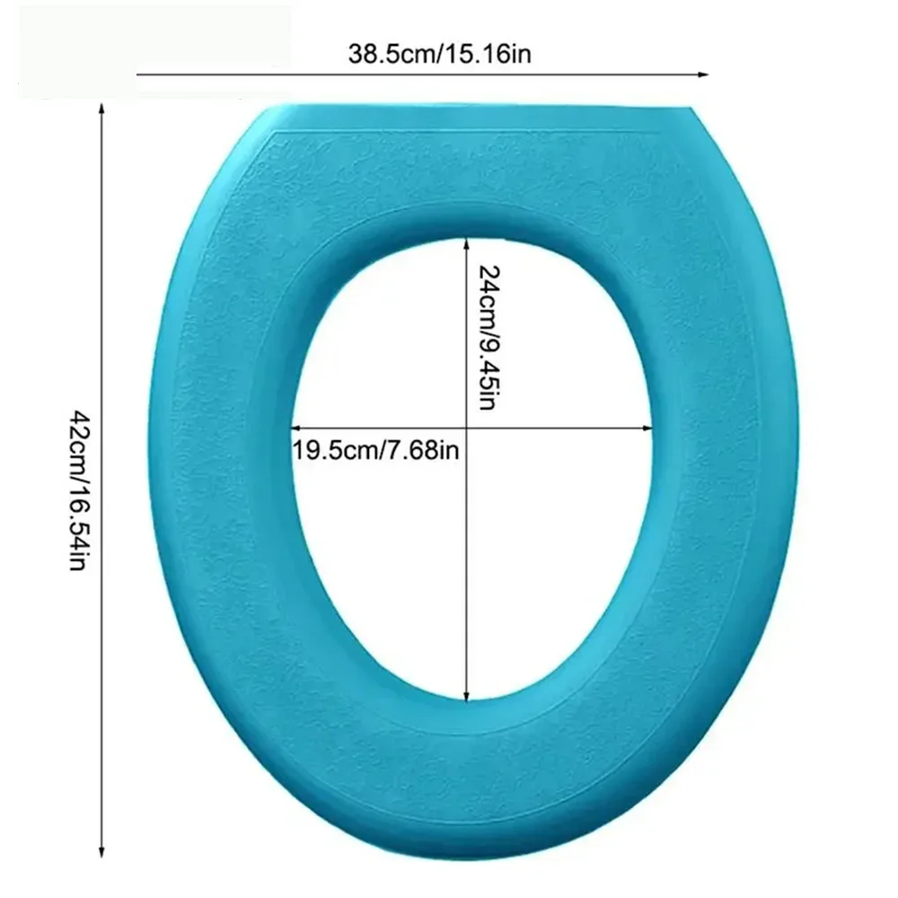 Toilet Seat Cover EVA Handheld Lift Toilet Seat Cover Thickened Four Seasons Universal Toilet Seat Cushion Paste Type Cushion Accessories