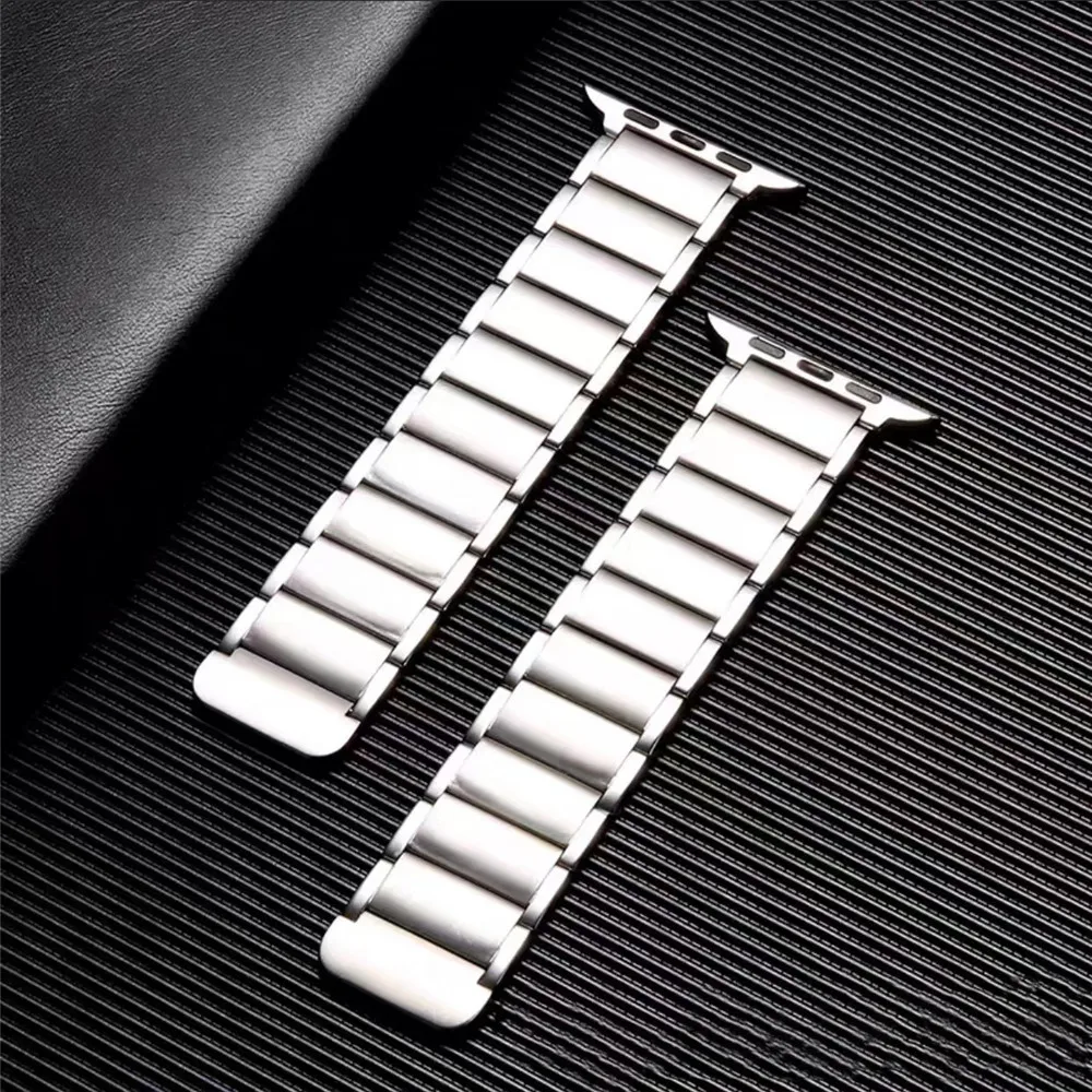 

For Apple watch Ultra 49mm Double sided bamboo joint metal magnetic watch suitable strap iwatch Series 7 8 se 6 Accessories band