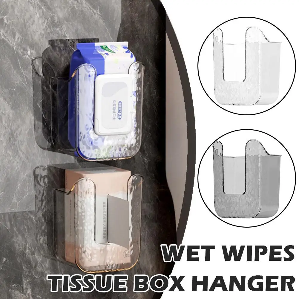 1/2PCS Wall Mounted Tissue Box Paper Towel Holder Kitchen Office Napkin Container Baby Wipes Paper Storage Box P2A0