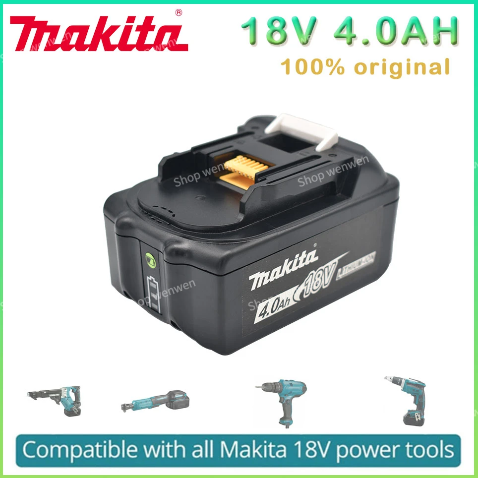 

Makita 100% Original 18V 4.0Ah Rechargeable Power Tool Battery with LED Lithium Ion Replacement LXT400 BL1860 BL1850 BL1840