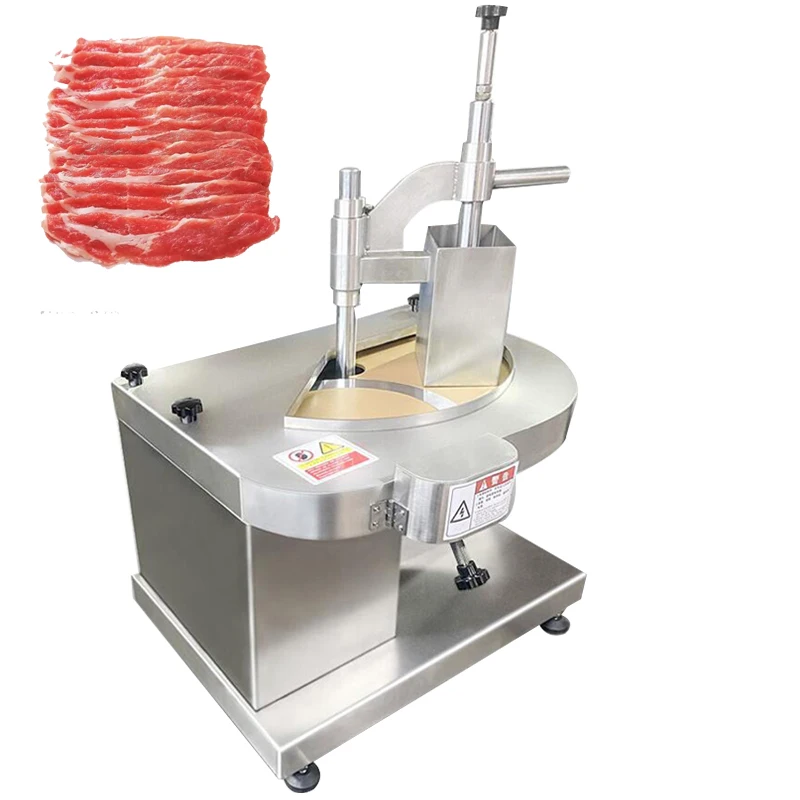 

Meat Cutter Machine Stainless Steel Electric Fresh Meat Slicer Safety Restaurant Commercial Food Beef Lamb Cutting Machine