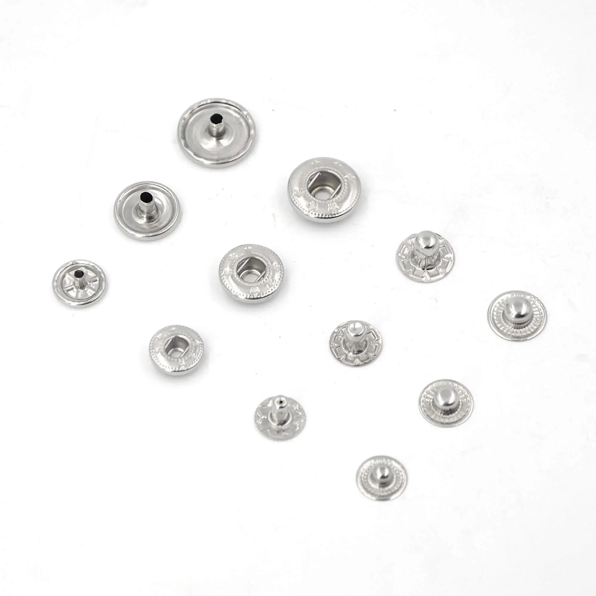 Kalaso #655 #633 #831 50sets 10mm 12.5mm 15mm stainless steel Press Studs Sewing Snap Buttons Fasteners Craft Diy Supplies 3