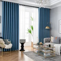 Full Shading Bedroom Shade Cloth Super Sound Insulation Living Room Bedroom Light Luxury Pure Color Cotton Hemp Screen Window 2