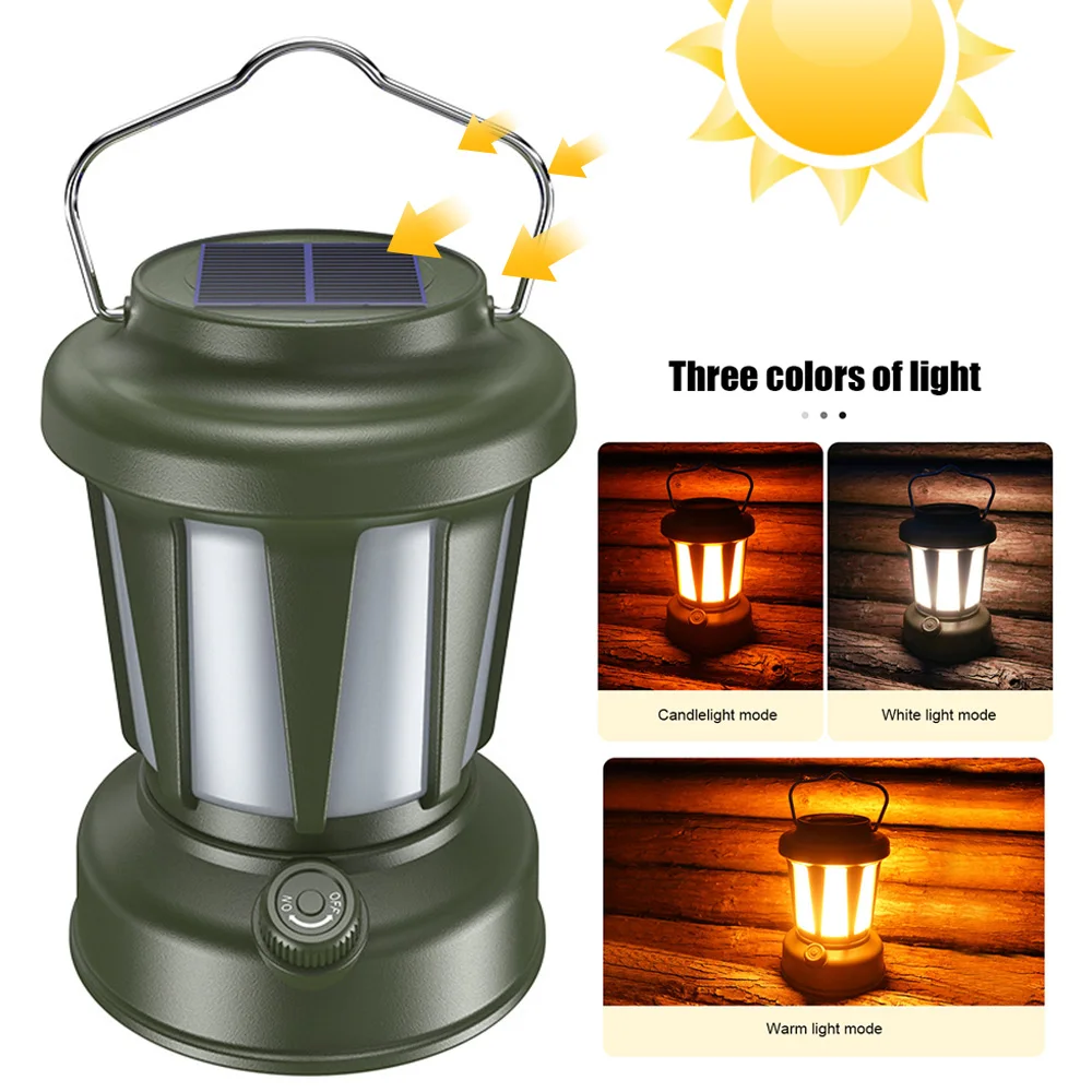 OAVQHLG3B Solar Camping Lantern Camping Gear USB Rechargable Hanging  Waterproof Camping Tent Lamp with Remote Control,Outdoor Camping Lamp  Camping Accessories for Camping,Hiking,Outage,Hurricane 