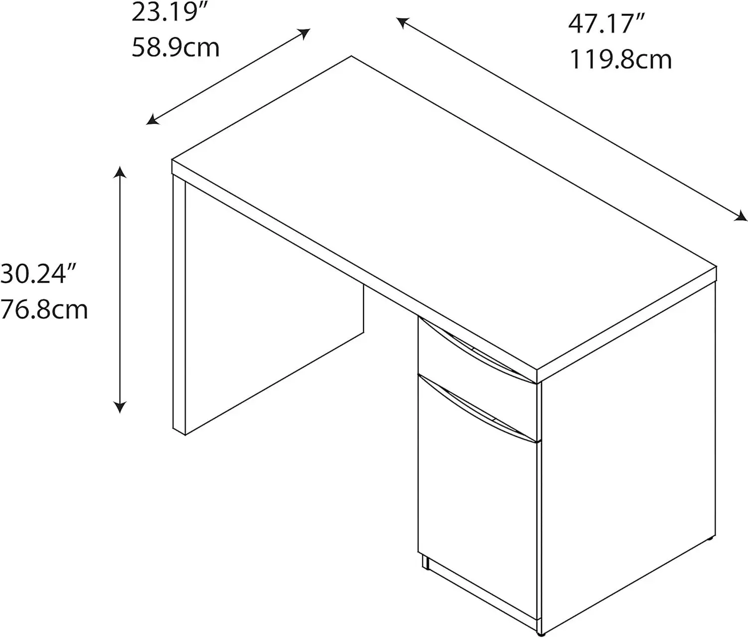 Computer Desk in Classic Black 3