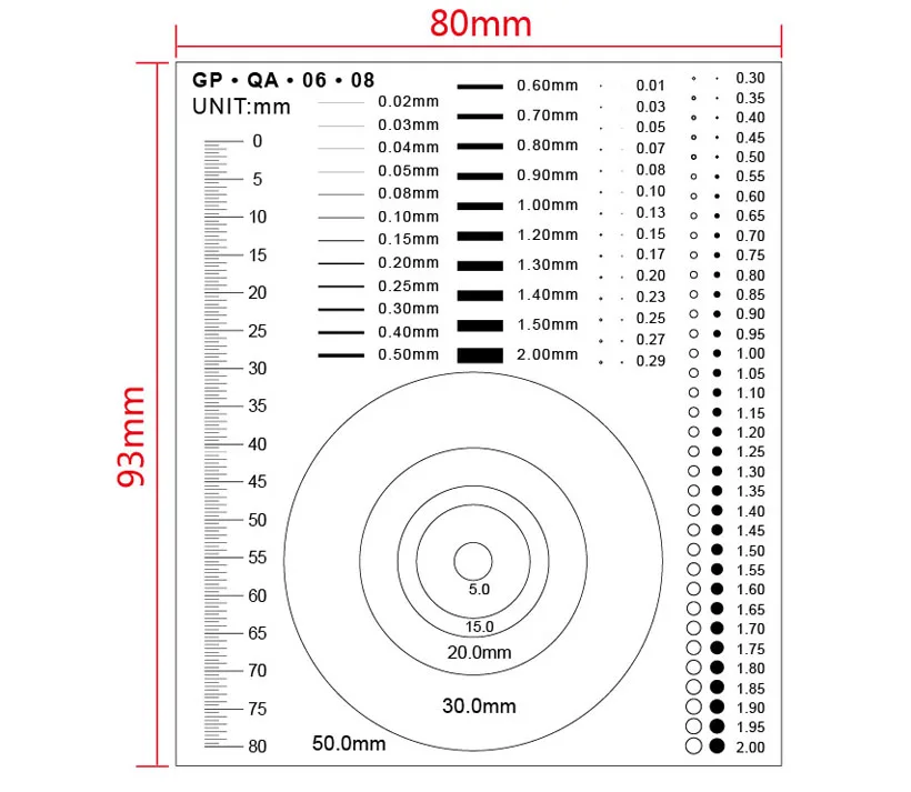 

Point Gauge, Point Gauge, Line Gauge, Ferrin Ruler, Caliper, Comparison Card, Check Area Gauge, Line Width, Line Circle Diameter