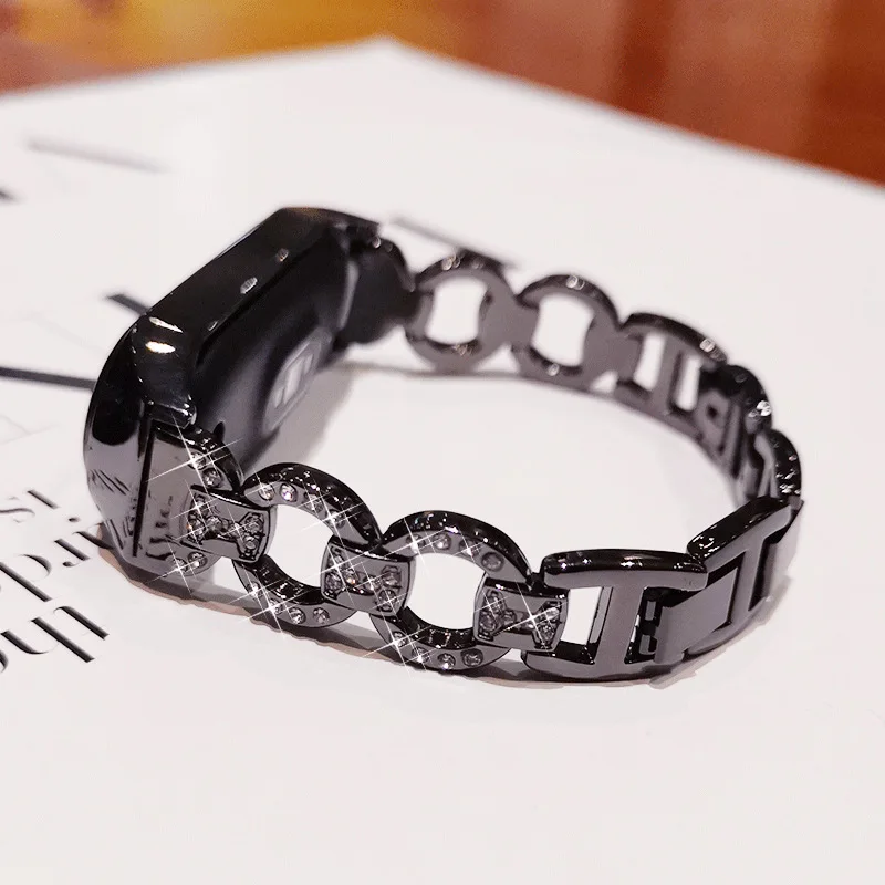 Metal Diamond Strap for Xiaomi Miband 7 6 5 4 3 Stainless Steel Wristband for Miband 7 6 Bracelet Wristband Miband 5 4 3 Correa