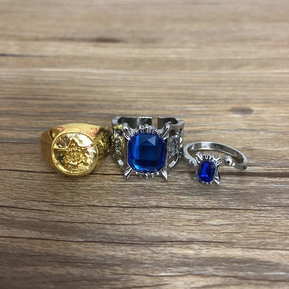 Unisex Anime Butler Ciel Phantomhive Cosplay Ring, Anéis de Abertura Ajustável, Acessórios de Jóias, Presentes