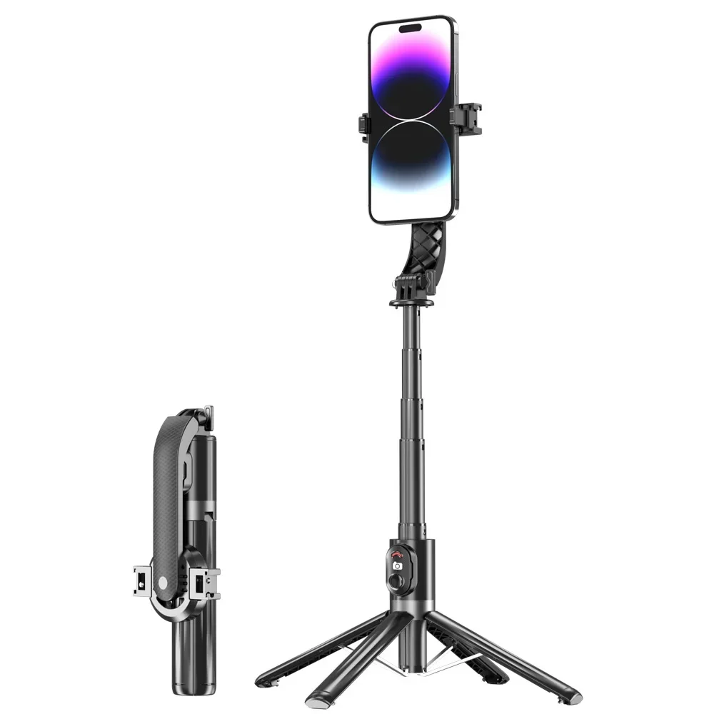 Magnetic Selfie Stick Tripod with Bluetooth Remote for Cellphone for IPhone 16 15 14 13 12 Pro Max Huawei Xiaomi Samsung