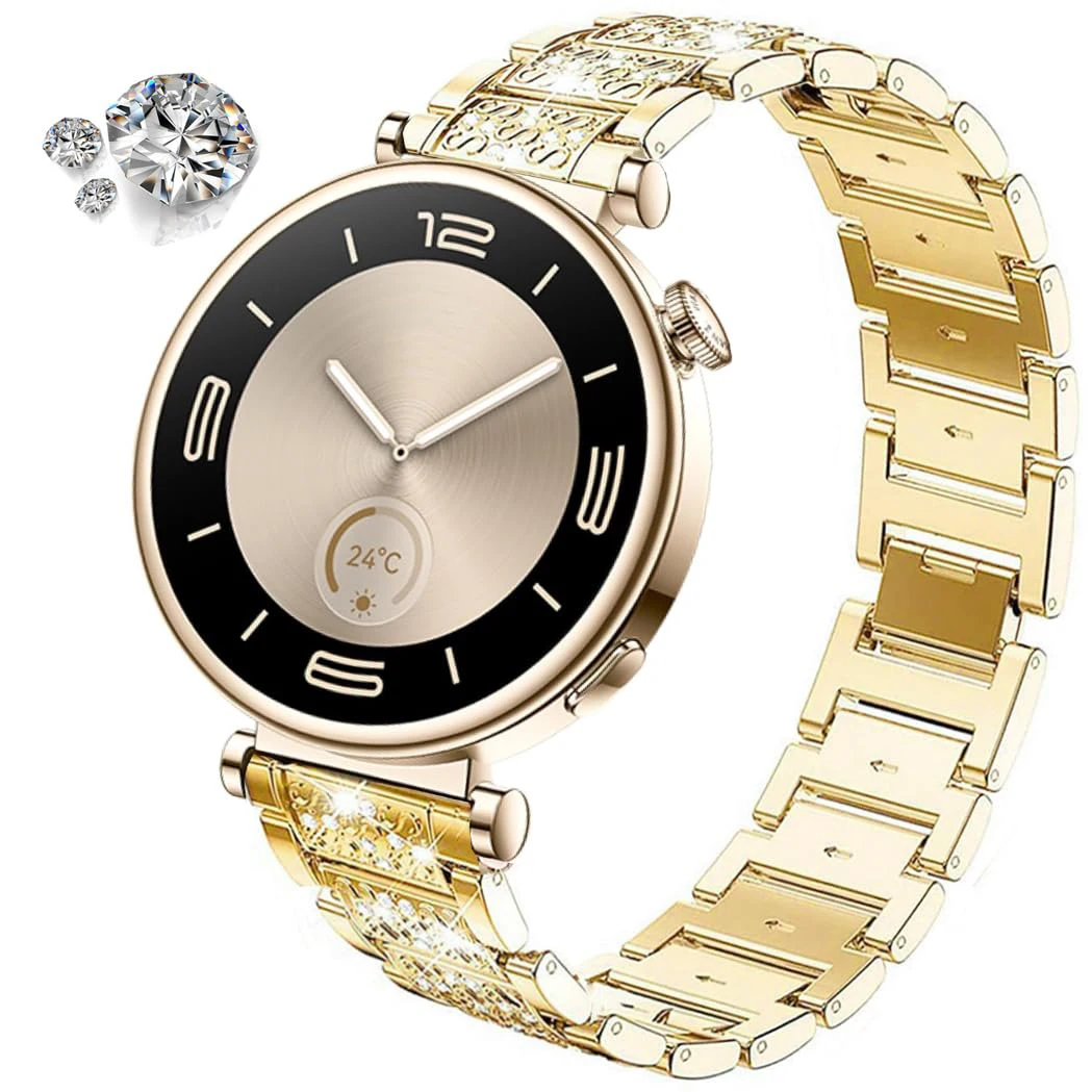 Elegant Diamond Bracelet - Women's Luxury Metal Strap