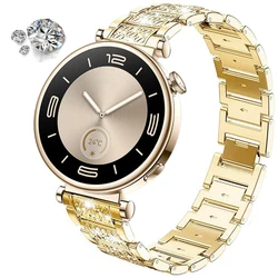 Elegant Diamond Bracelet - Women's Luxury Metal Strap for Huawei 4-4Pro-3-3Pro (Gold)