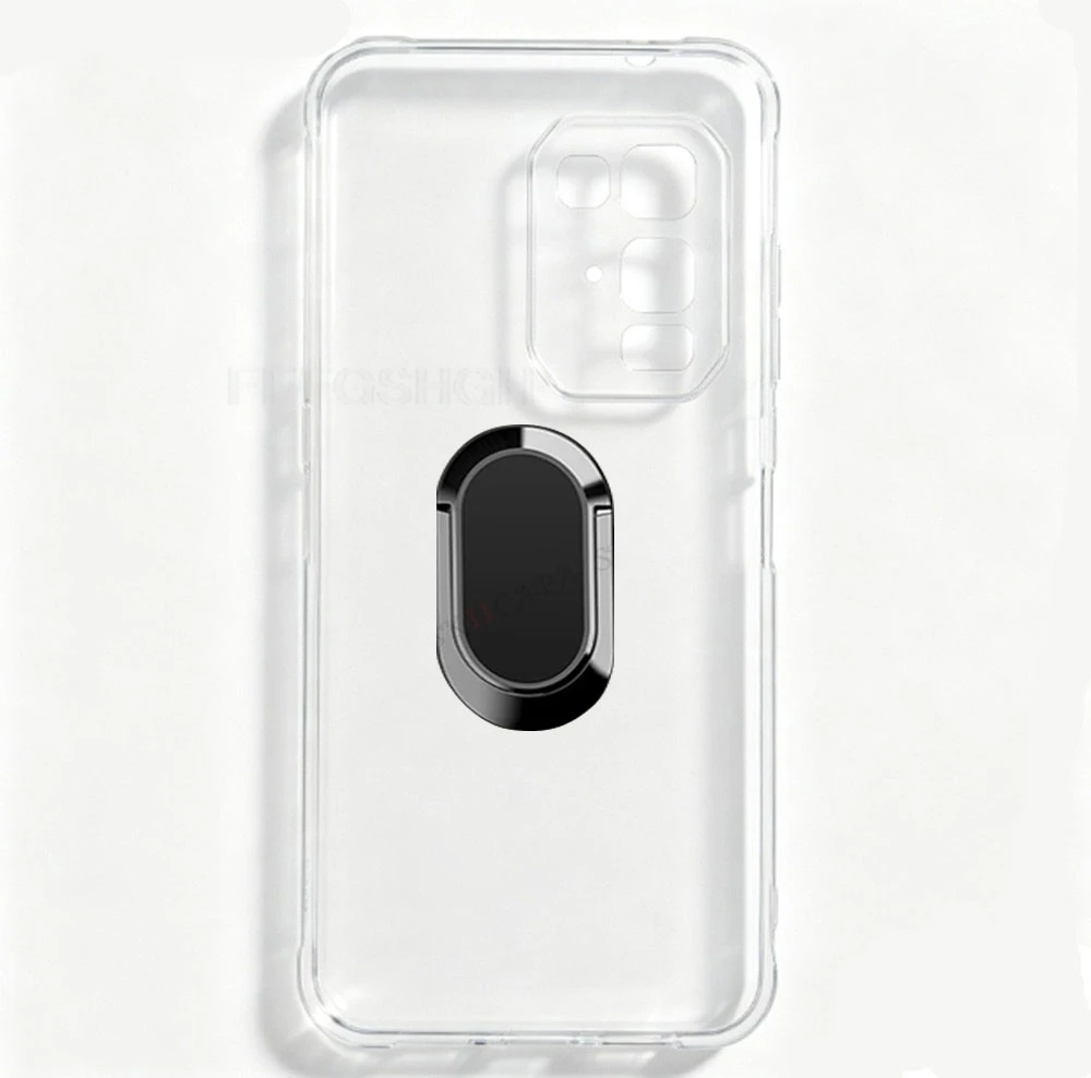 Blackview Fort 5 Protective TPU Silicone Phone Case with Back Ring Holder Bracket, 6.78 Display Compatibility