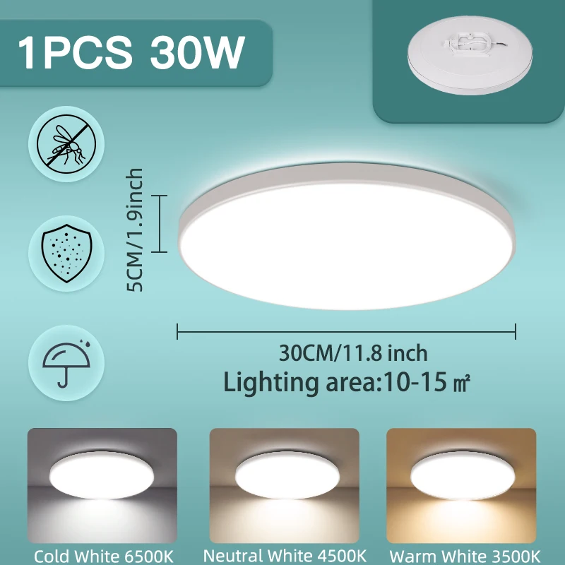 ตัวเลือกสินค้า โคมไฟเพดาน LED 220V ประหยัดพลังงาน สำหรับตกแต่งบ้านสไตล์โมเดิร์น