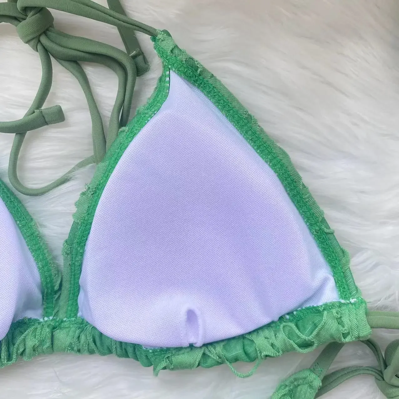 Sexy Hole Bikini Swimsuit Woman 2023 Female Swimwear Lace up Thong Bikinis Sets Brazilian Halter Swimming for Women Bathing Suit