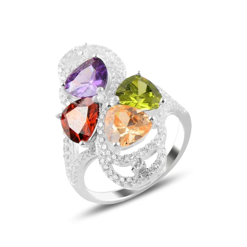 

Silver 925 Sterling Color Zircon Stone Ring