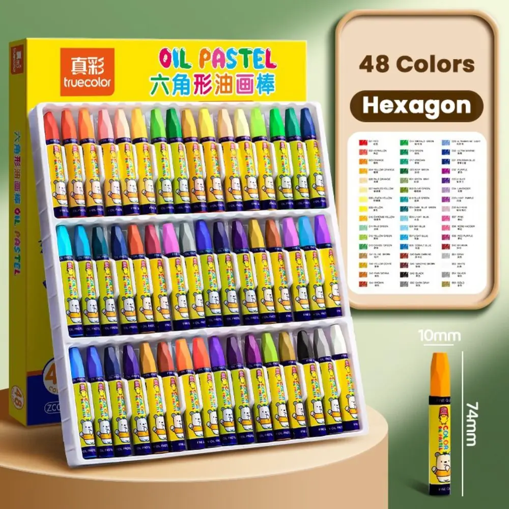 Safe 12/18/24/36/48Colors Oil Painting Stick Washable Non Dirty Hands Drawing Stick Drawing Supplies Crayon Painting Tool