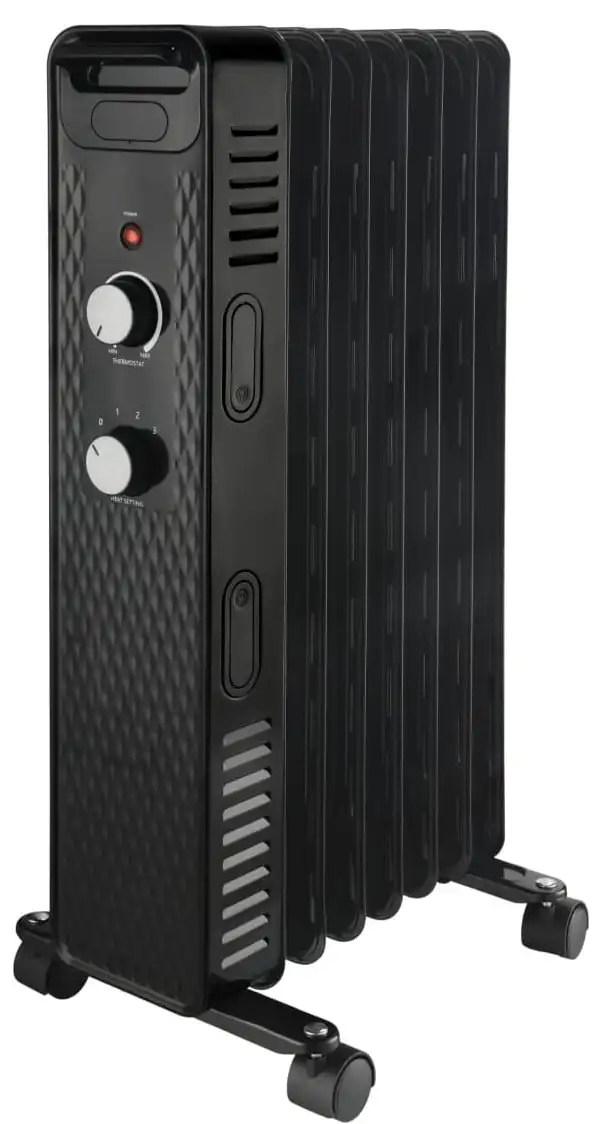 Mainstays 1500W Mechanical Oil Filled Electric Radiator Heater, WSH07O2ABB,  Black - AliExpress