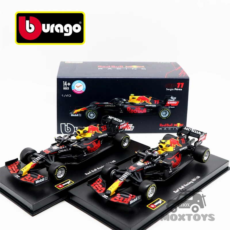 Preorder Bburago 1:43 2021 F1 Redbull RB16B MV33 / SP11 акриловая коробка и шлем | Игрушки хобби
