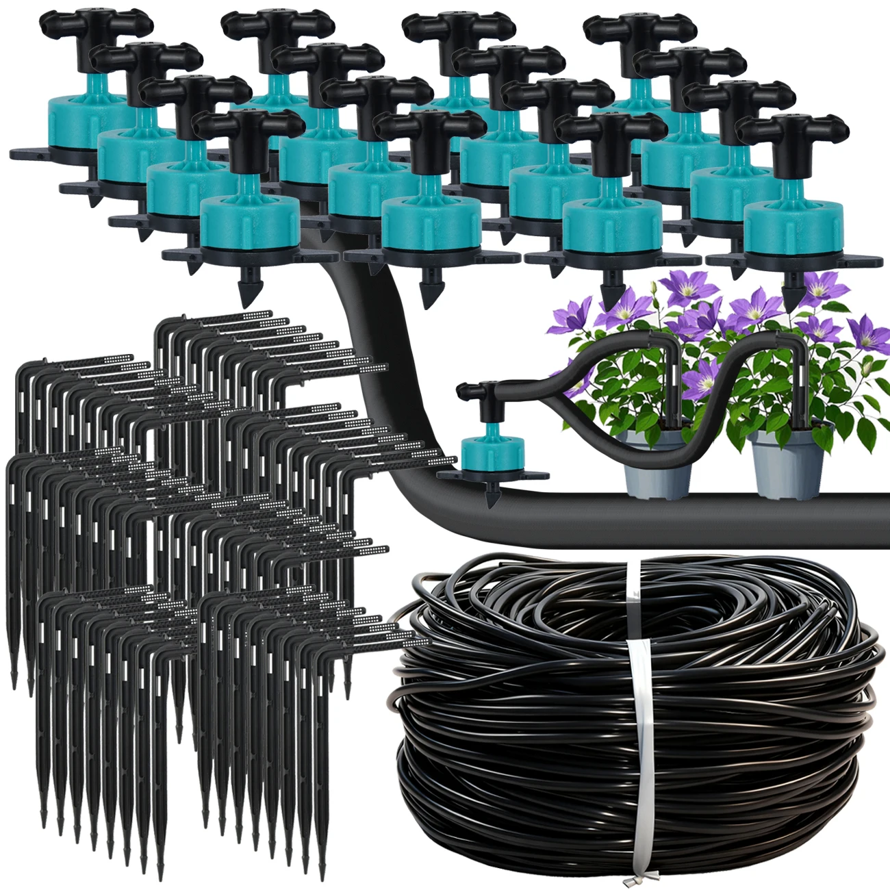 KESLA Gewächshaus 10-100M 3/5mm PVC Schlauch 8H Micro Drip Bewässerung System Kit Puncher garten 1/8'' Schläuche Rohr Tropf Pfeil Tropf