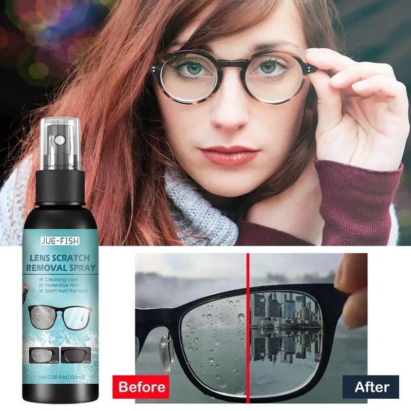 100ml Eyeglass Lens Scratch Removal Spray Glasses Cleaner High Concentration Cleaning Tools For Eye Glasses Repair Spray