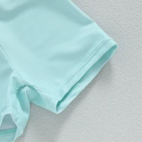 3PCS Kids Baby Swimsuit Bikini Set Fashion Summer Shark Print Zipper Short Sleeve Rash Guard Swim Trunks Hat Swimwear Beachwear 6