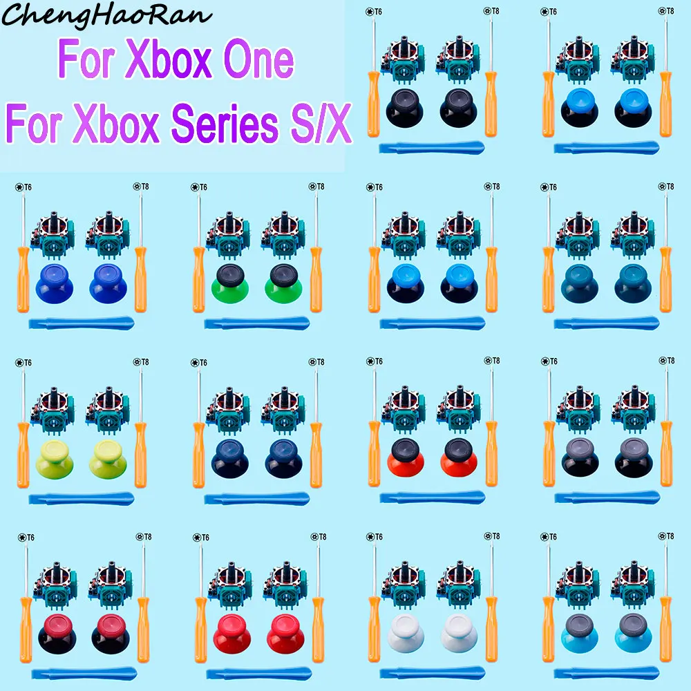 2 Pezzi Per Xbox One S X Series Controller 3D Analog Joystick Sensor Module Potenziometro E Thumbstick Cap Parts