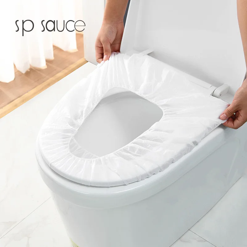Waterproof Disposable Toilet Seat Cover, Hotel WC Cushion, White Individual Packaging, Thickened Travel, Japan