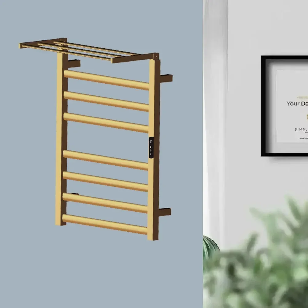 Electric towel rack, towel rack, carbon fiber heating toilet, bathroom home smart heating drying rack