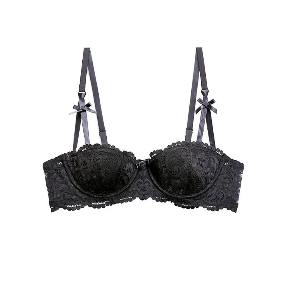 Sexy Lace Half Cup French Style Bras for Women Bralette Breathable