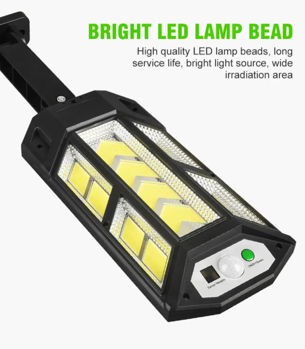Description Picture 3 of itemNewest 249 COB Solar Lights Outdoor Solar Lamp Of Motion Sensor 3 Mode Waterproof IP65 Solar Garden Light Street Yard Lantern