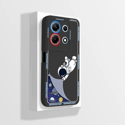 Cute Cartoon Soft Silicone Protective Phone Back Cover for Infinix Note 30 Series (Black A01)