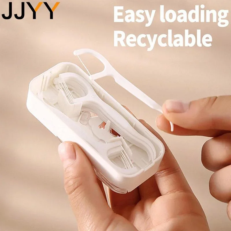 Dental Floss Dispenser Portable Case Automatic Picks Cases Teeth Cleaning Box Life Supplies