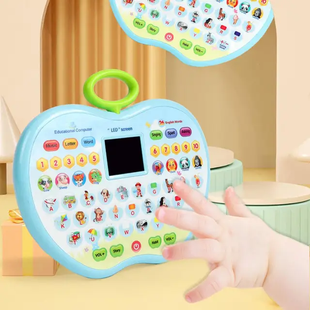 Kiboule Brinquedo educacional infantil tablet de aprendizagem infantil  brinquedo computador com tela de LED 8 modos de aprendizagem presente para