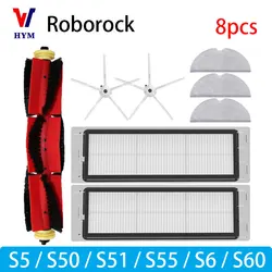 Premium Vacuum Cleaner Accessories Set: HEPA Filter, Mop Cloth, Side and Main Brush, Spare Parts Kit (8PCS)