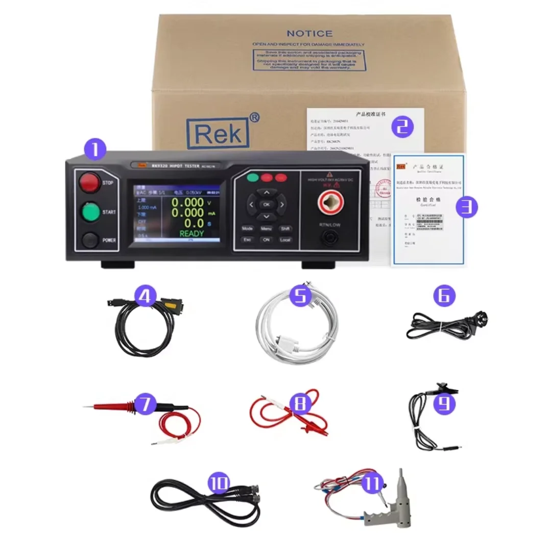 RK9310 RK9320 RK9320A RK9320B Programmable Hipot Tester AC 5kV DC 6kV Withstanding Voltage Insulation Safety Tester detail image 1