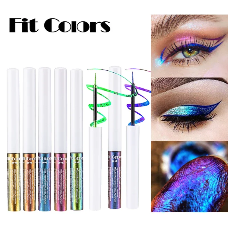 6 Color Chameleon Liquid Eyeliner Waterproof Long Lasting Diamond Glitter Metallic Shiny Eyeshadow Phantom Stage Makeup Cosmetic