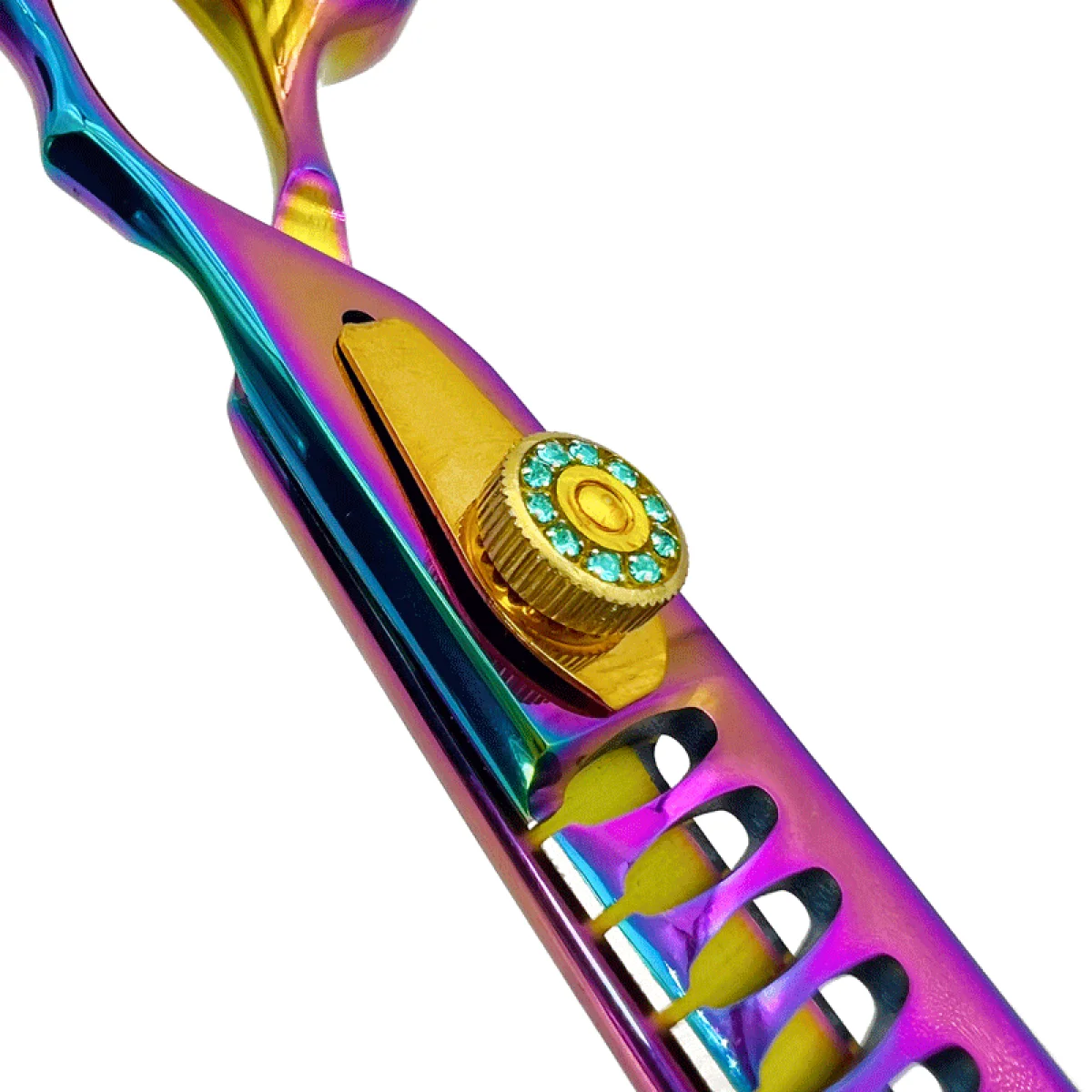 8.0 Inch Pet Barber Accessories High-end Gemstone Tooth Thinning Scissors Pet Grooming Scissors