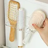 Wall-Mounted Comb Storage Rack Bathroom Hair Brushes Holder Household Organizer Multi Purpose Transparent Acrylic Comb Shelves 1