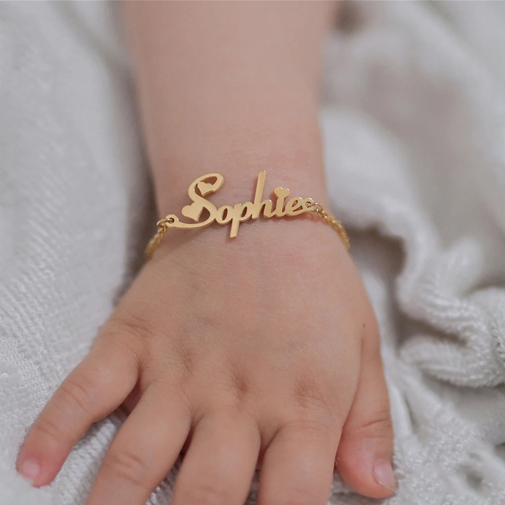 Customized Baby Name Bracelet Personalized Children Jewelry Stainless
