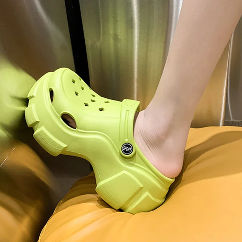 Summer Women Clogs Quick Dry Wedges Platform Garden Shoes Beach Sandals Home Slippers Thick Sole Increased Flip Flops women sandals wedge sandals garden shoes comfortable sandals imitation leather clogs
